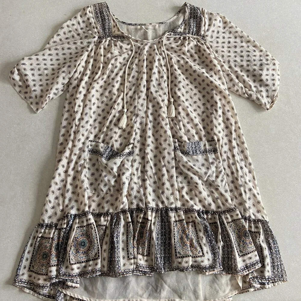 Free People Penny Lane Chiffon Dress in Tea Combo ASO Taylor Swift